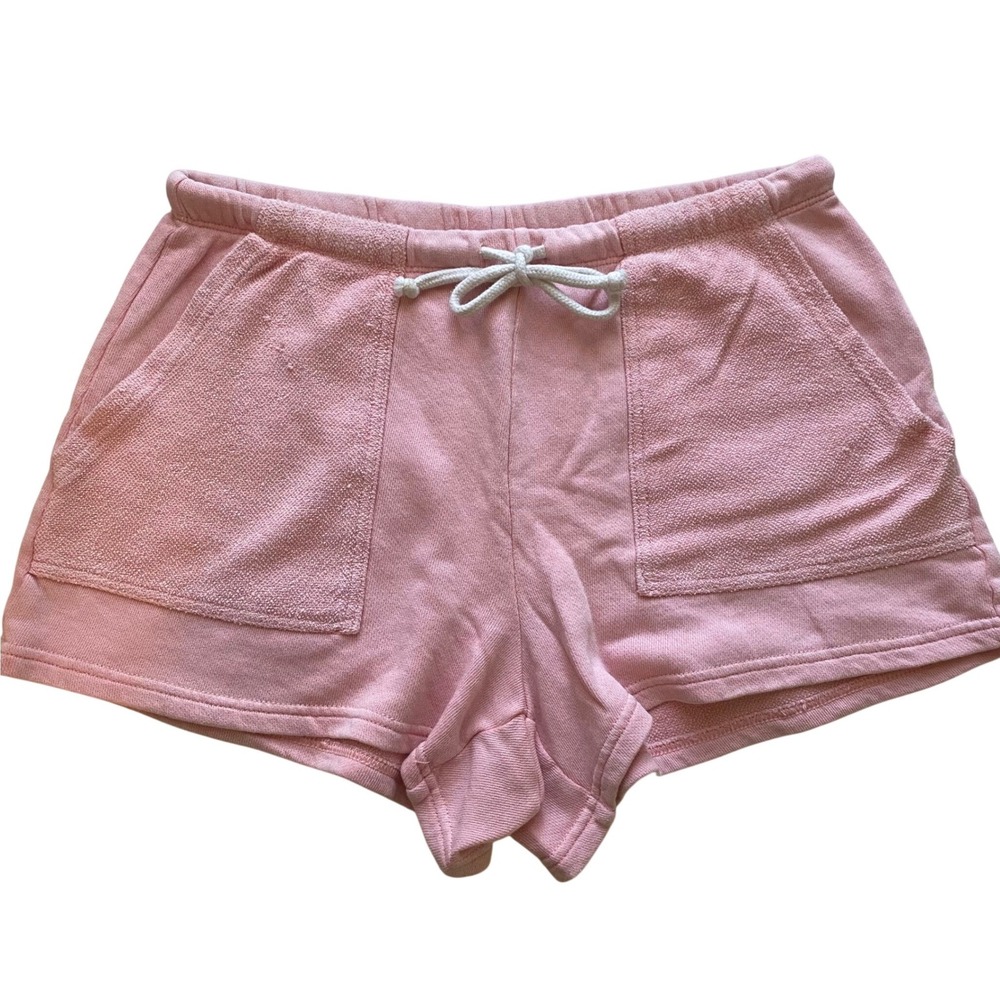 Aerie Terry Lounge Shorts Womens Small Pastel Pink Casual Beach Summer Comfy